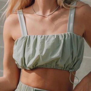 Daily Drills Light Green Crop Top